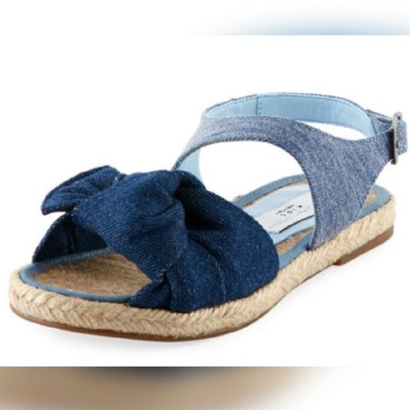 Stella McCartney Rori Denim Espadrille Sandal | Kids 5.5 | NEW - Picture 2 of 5
